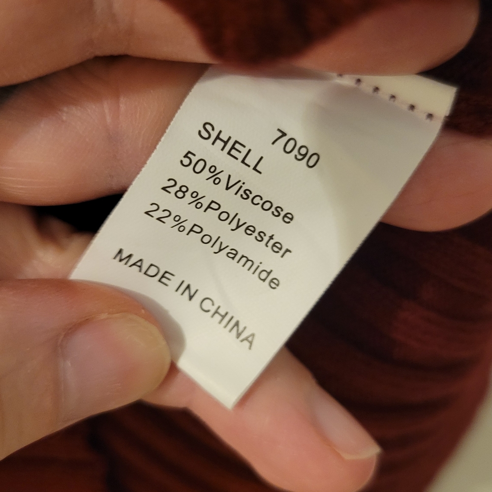 Women's Ribbed Knit Vest - Rust - Picture 2 of 2